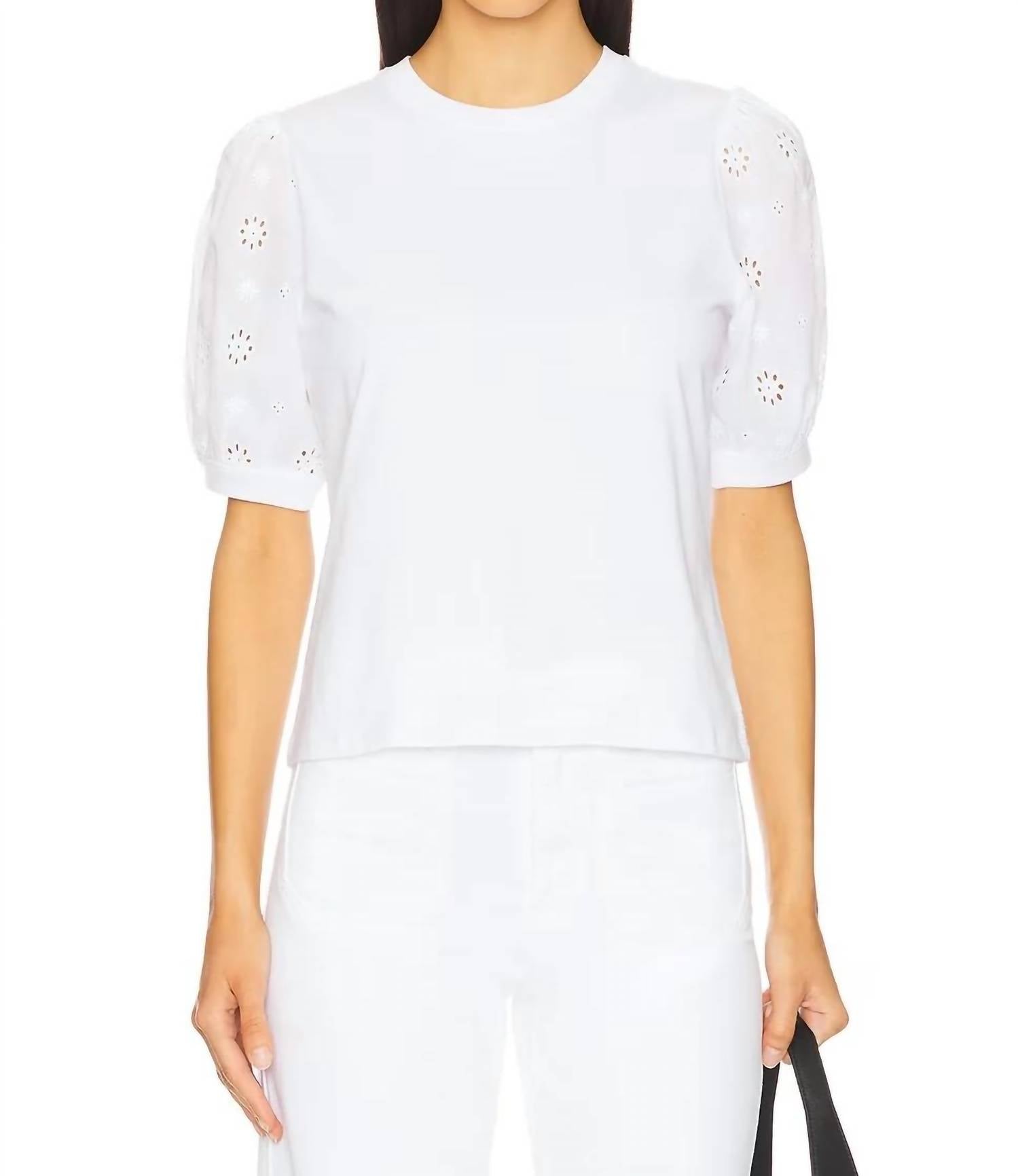 Frame - Lace Sleeve Tee