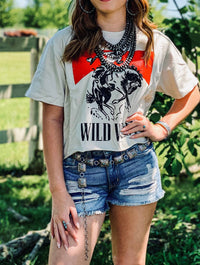 Zutter Wild West Tee in antique white - women's t-shirt