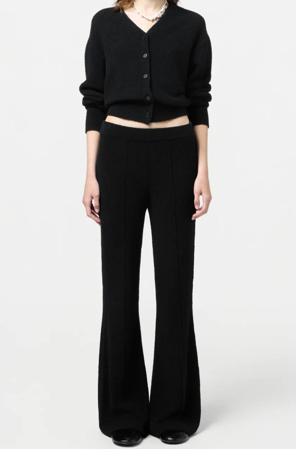 Guest In Residence Boucle Flare Pants in residence boucle flare pants in black - women's pants