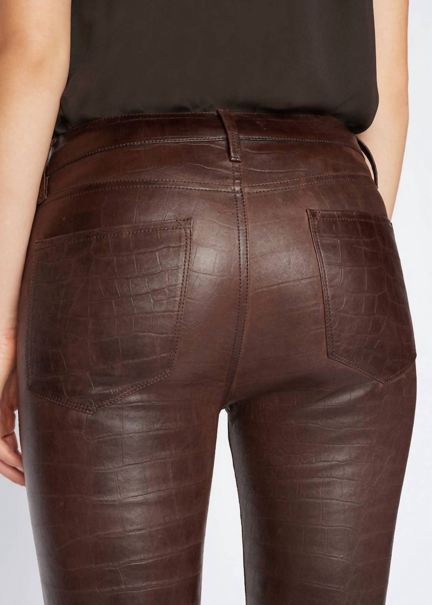 Frame - Women's Leather Le Crop Mini Boot Pants
