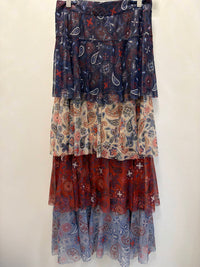 Way - Mesh Tiered Midi Skirt