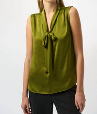 Joseph Ribkoff - V Neck With Tie Sleeveless Top