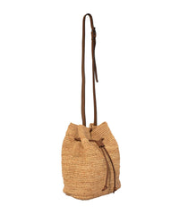 Faherty - Women's Raffia Drawstring Bucket Bag