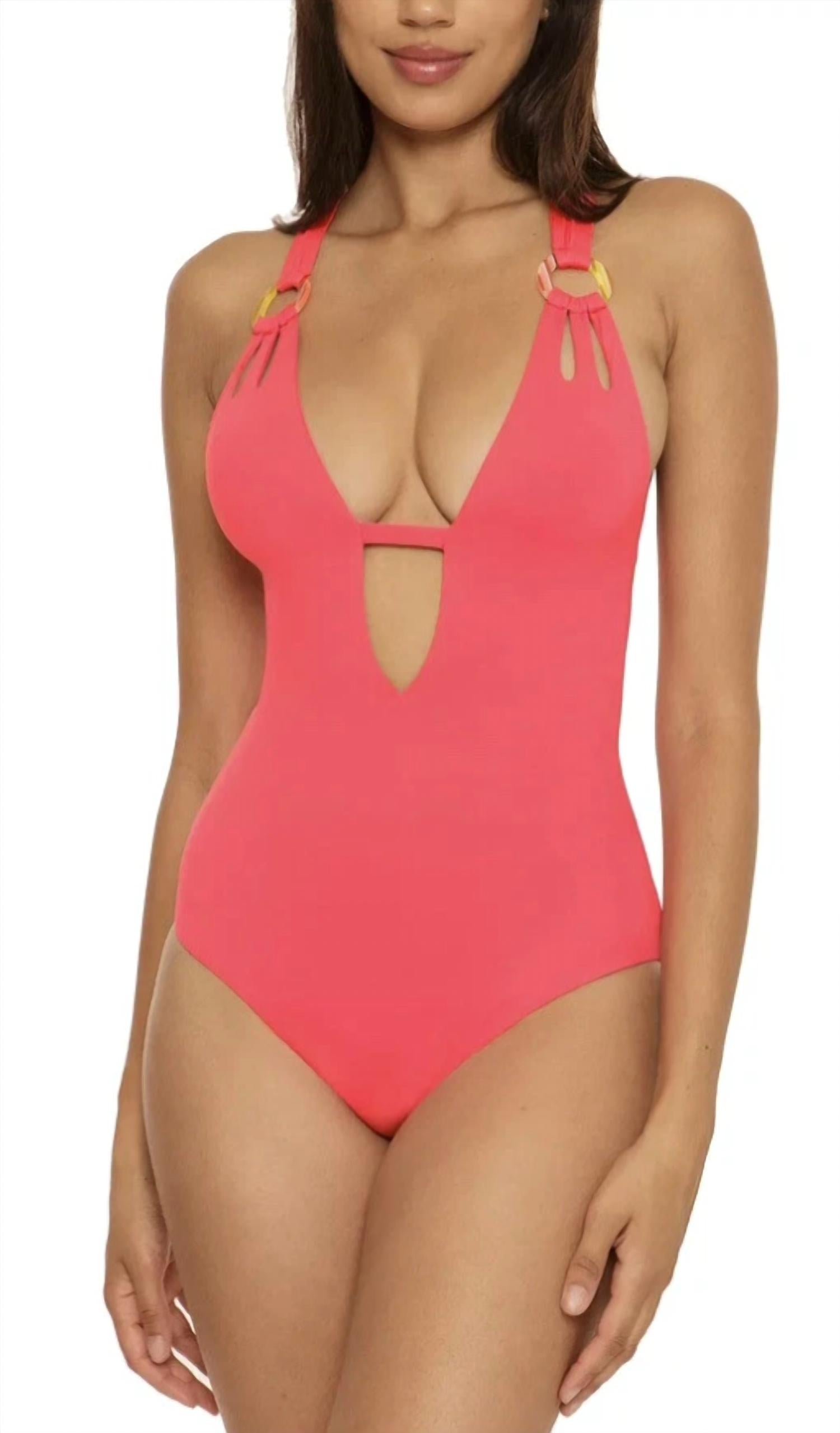 Becca By Rebecca Virtue - Women's Color Code Cut-out One-piece Swimsuit