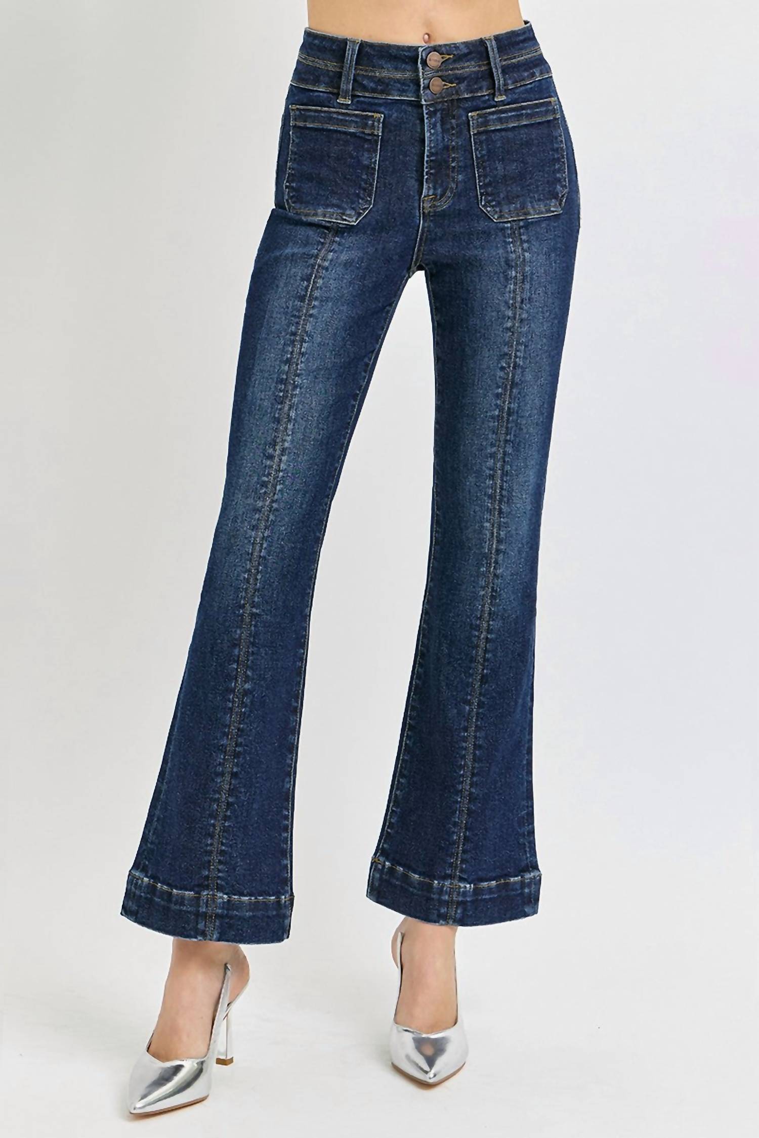 Risen - Double Waistband Bootcut Jeans