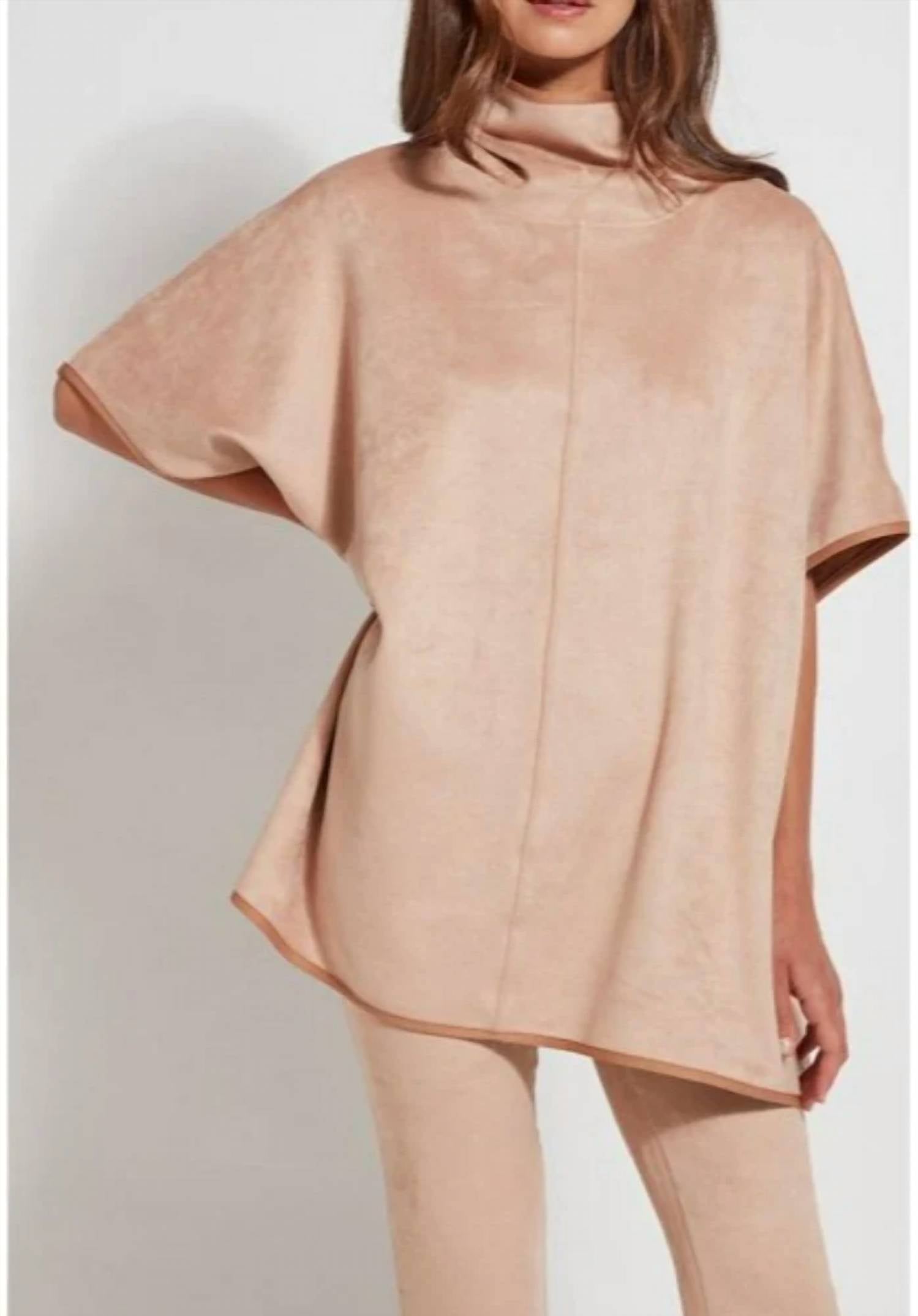 Lysse - Women's Velveteen Reversible Suede Poncho
