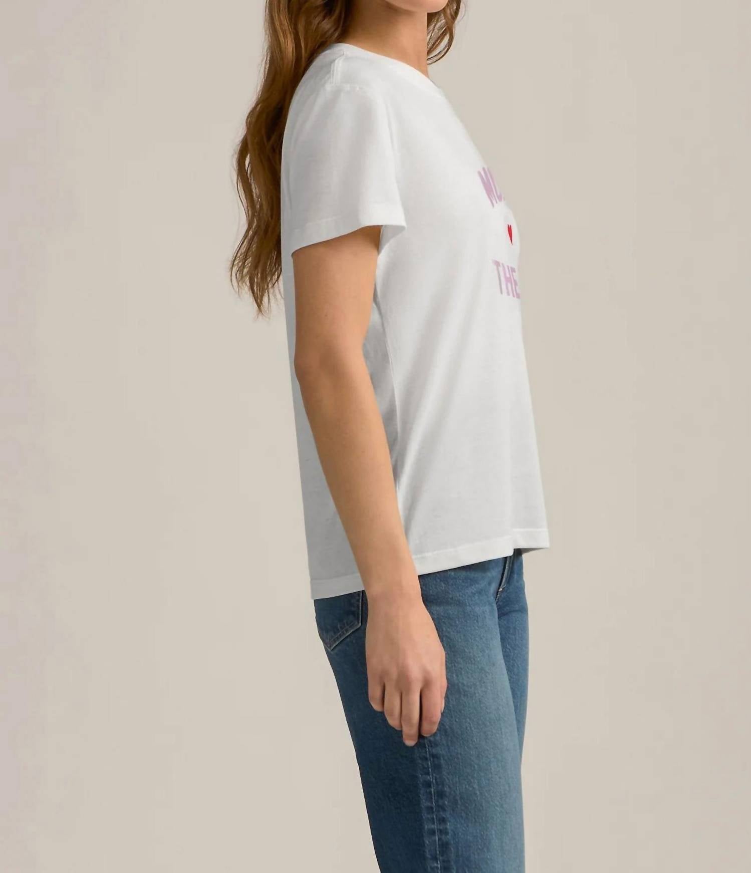 Favorite Daughter Mom Of The Year Tee in white wisteria - women's t-shirt - alternate view