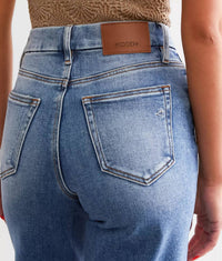 HIDDEN Women's High Rise Cropped Wide Leg Basic Jean in dark wash - women's jeans - view 4
