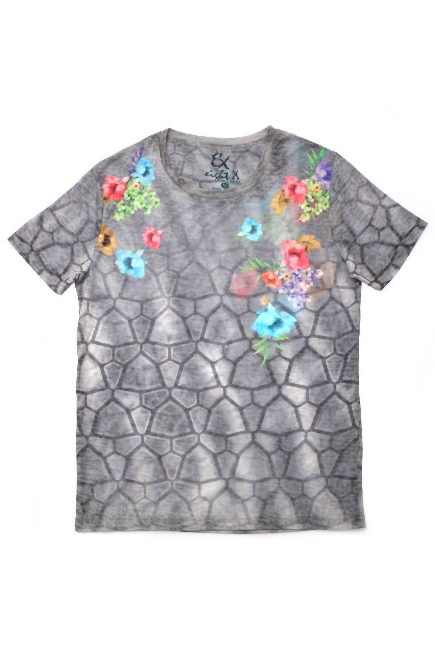 Eight X - Men's Floral Print T-shirt