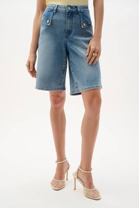 Joseph Ribkoff - High Waisted Knee-length Short