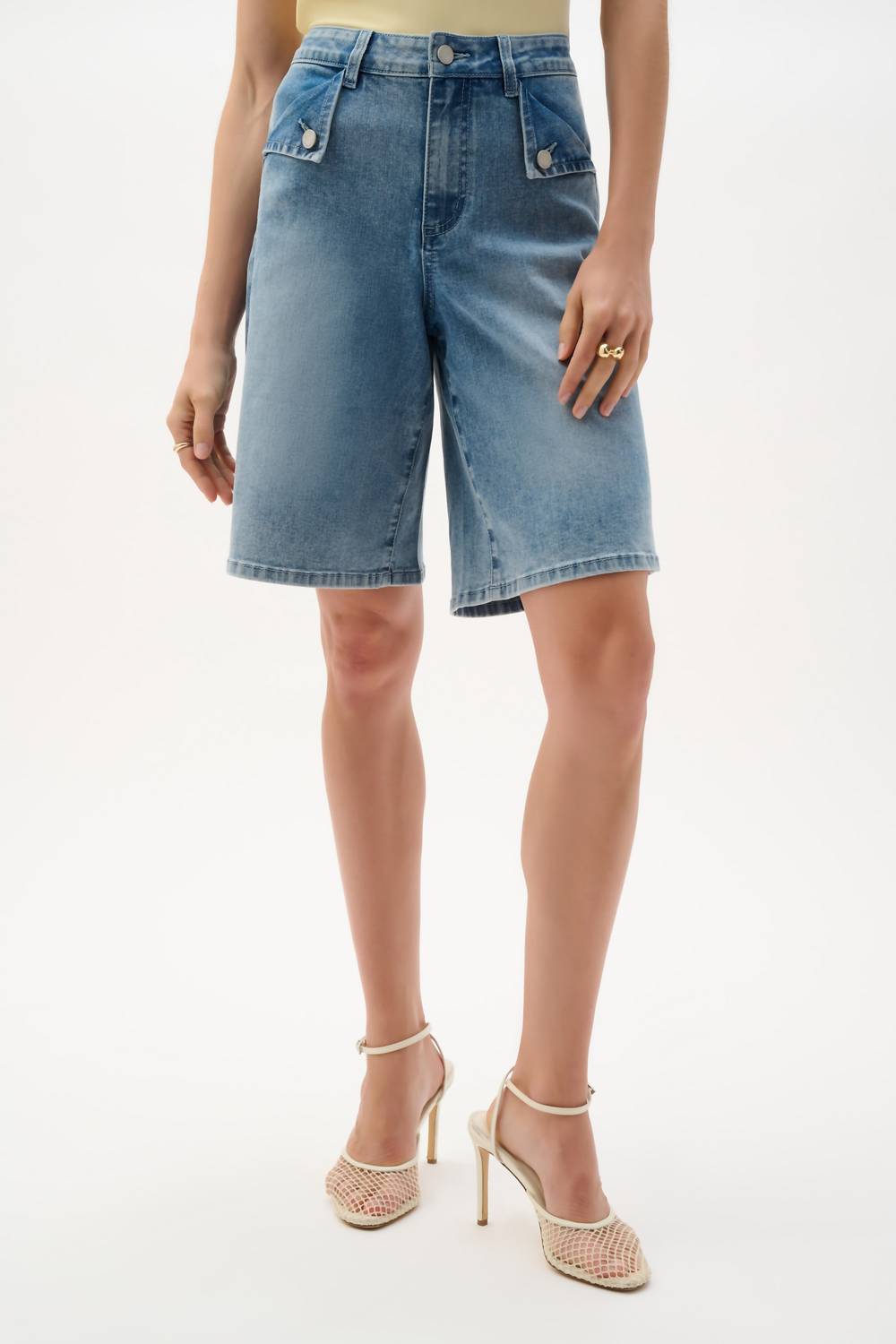 Joseph Ribkoff - High Waisted Knee-length Short