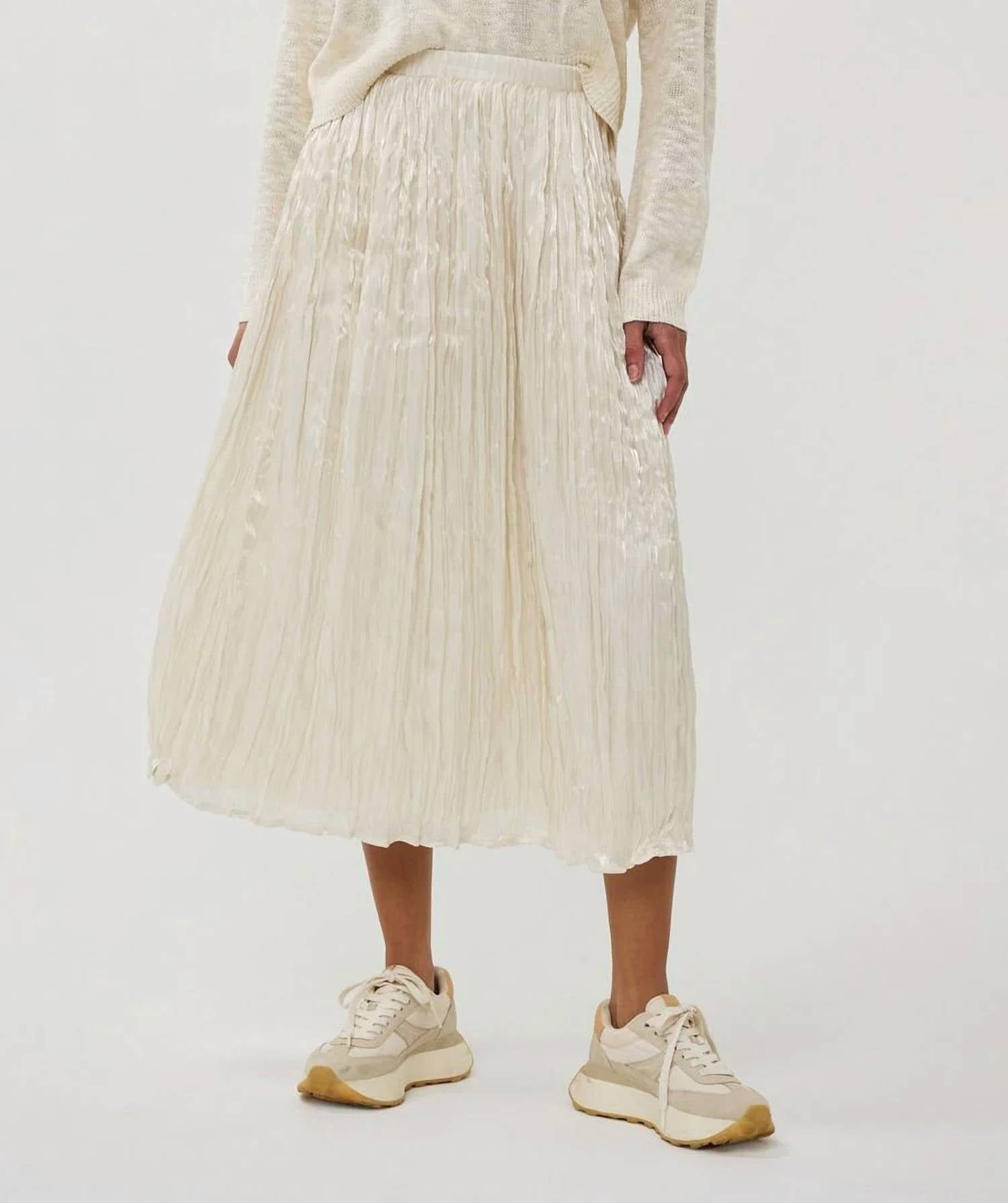 Esqualo - Svea Plisse Changeant Skirt