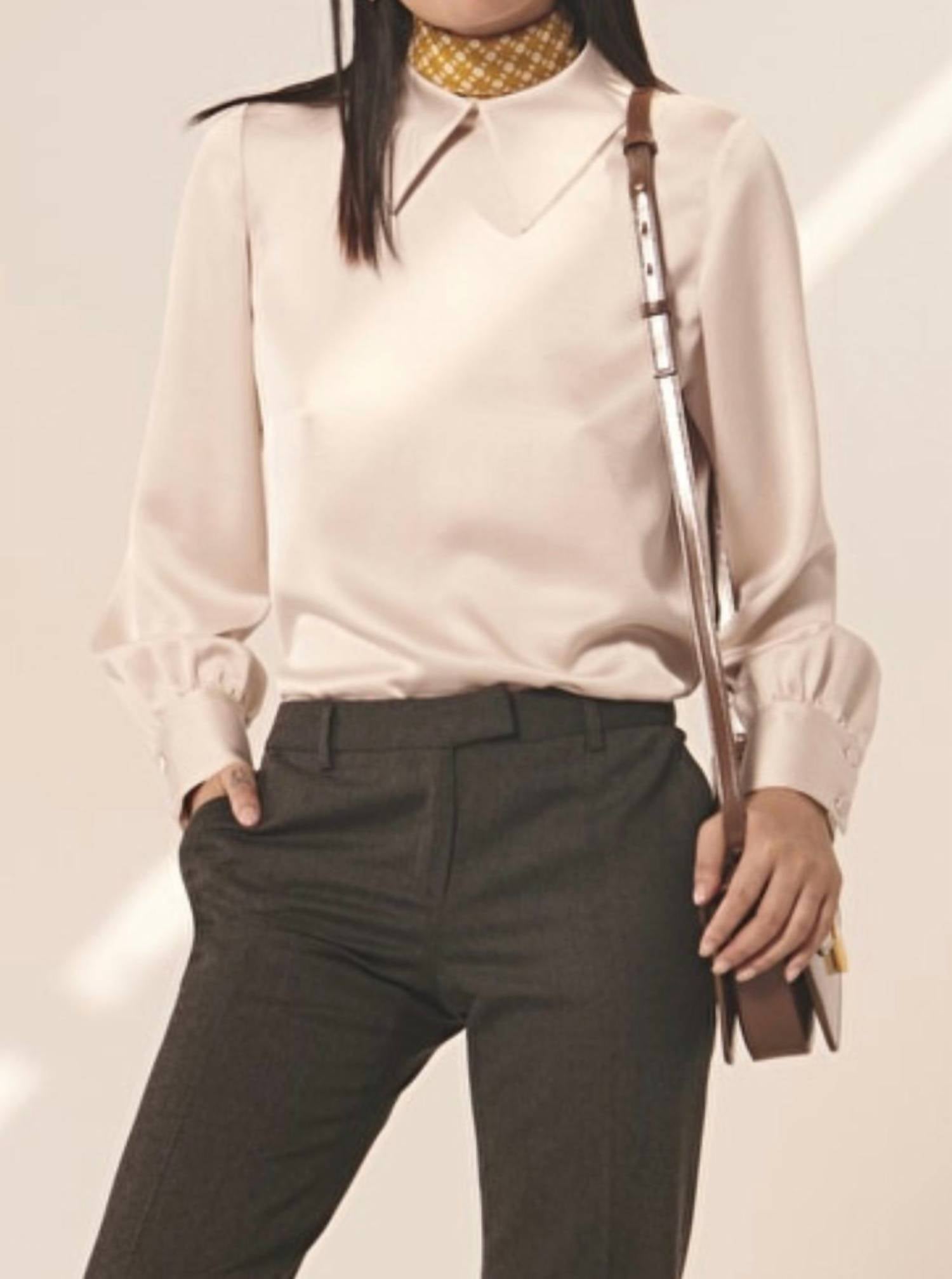 Tara Jarmon - Long Sleeve Silk Top