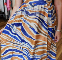 Meet Me In Santorini - Sunset Waves Maxi Dress