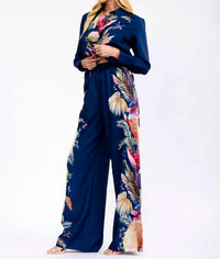 Little Secret Of Mine - Tropical Leaf Wide Leg Pant Set