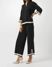 Joseph Ribkoff - Color Block Knit Wide Leg Pants