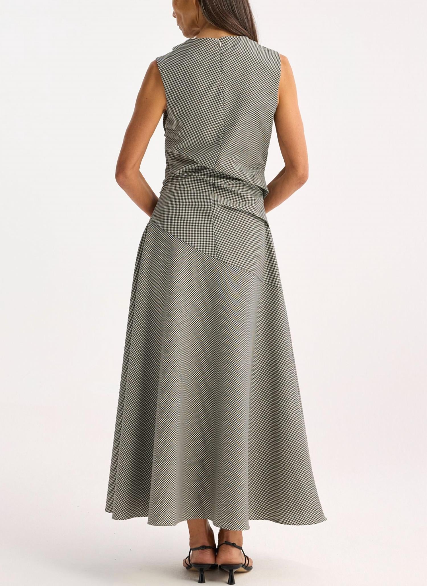 Rohe - Mini Check Cowl Neck Dress