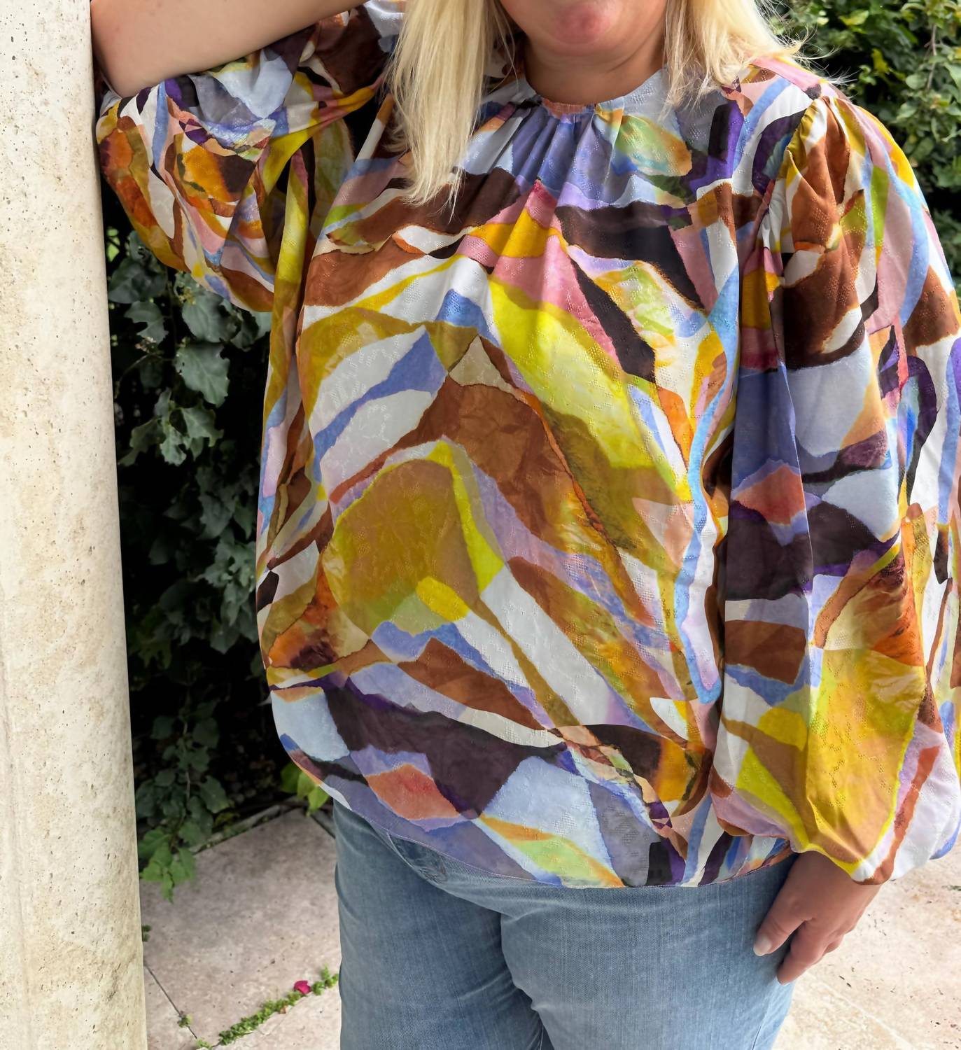 Marie Oliver - Harly 3/4 Sleeve Crew Neck Top - Plus