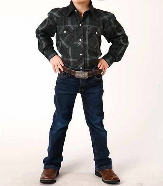 Roper - Boys Plaid Long Sleeve Shirt