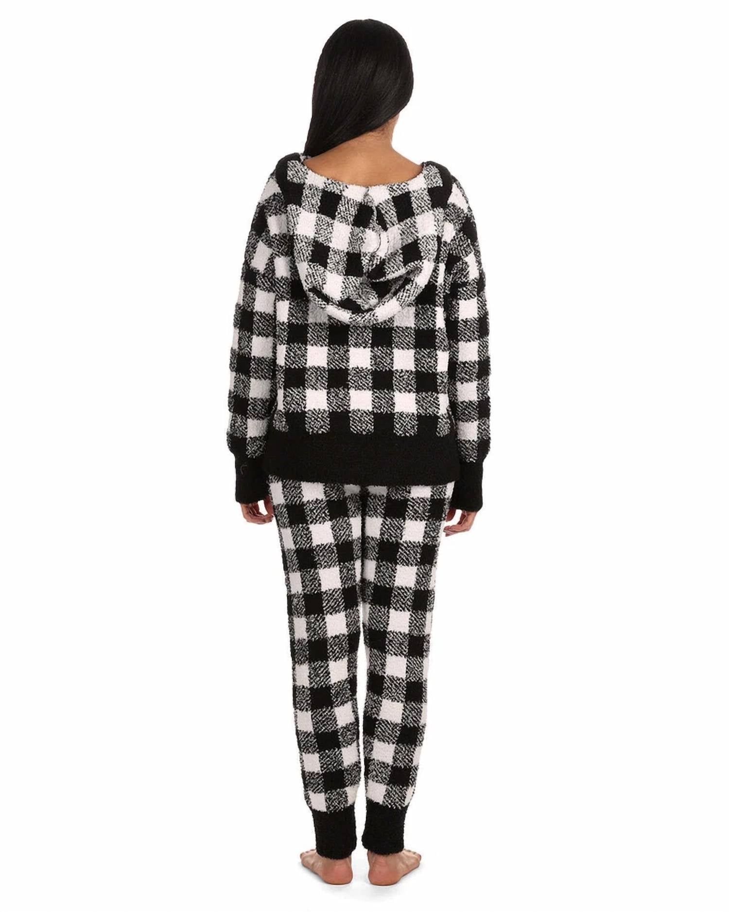 Memoi - Buffalo Check Cozy Jogger