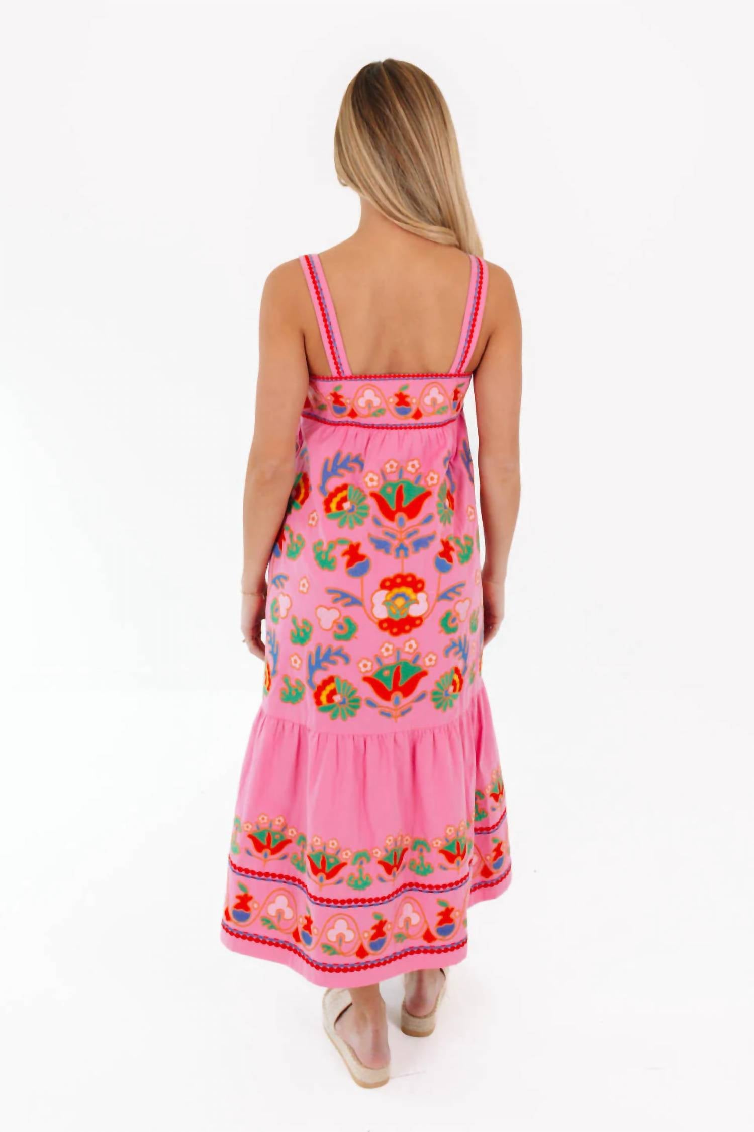 J.Marie - Embroidered Landon Midi Dress