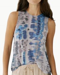 Autumn Cashmere - Blurred Animal Print Distressed Muscle Tee