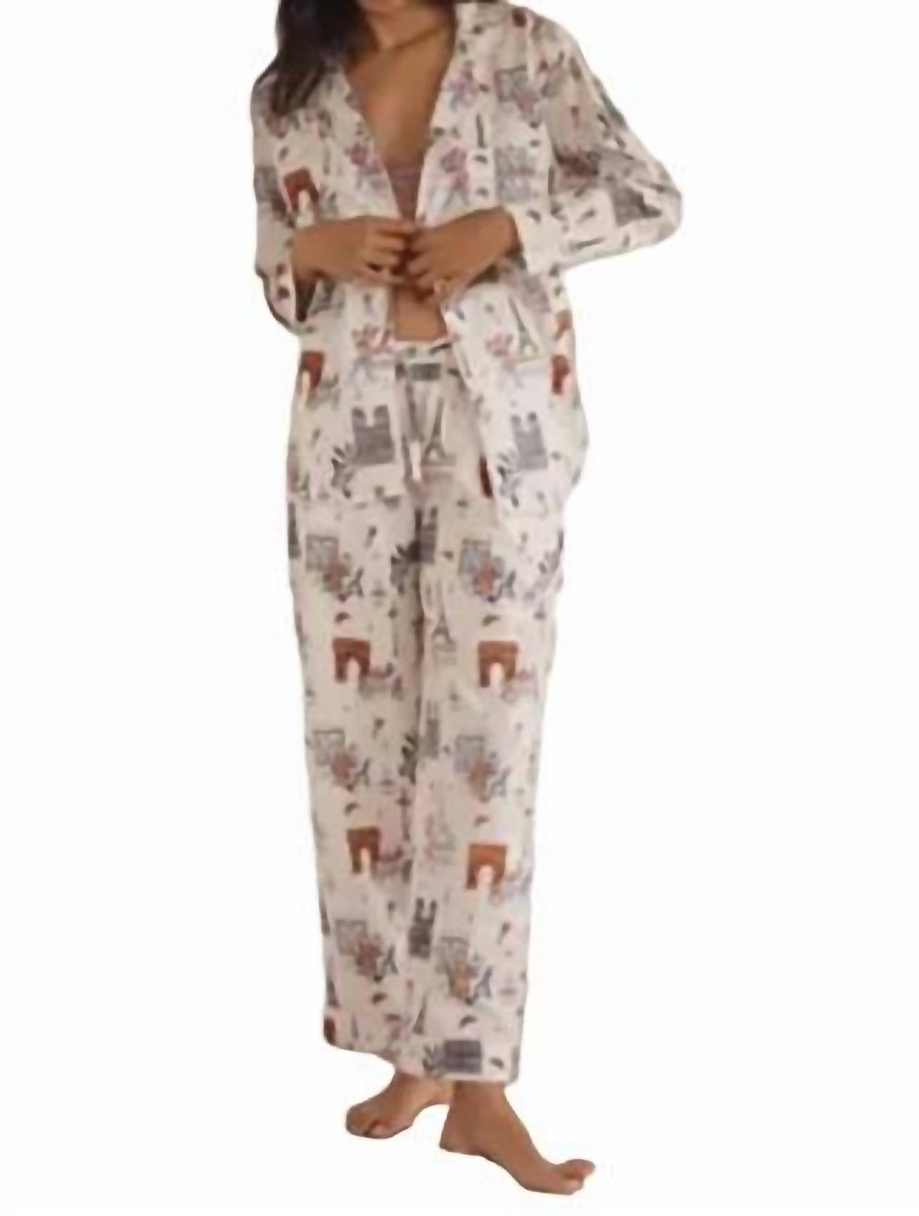 Printfresh - Paris Getaway Long Pajama Set