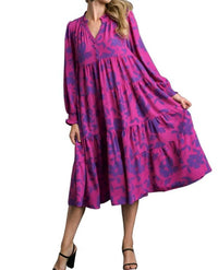 Umgee - Floral Print Midi Dress