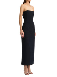 Oscar De La Renta - Strapless Tweed Bustier Midi Dress