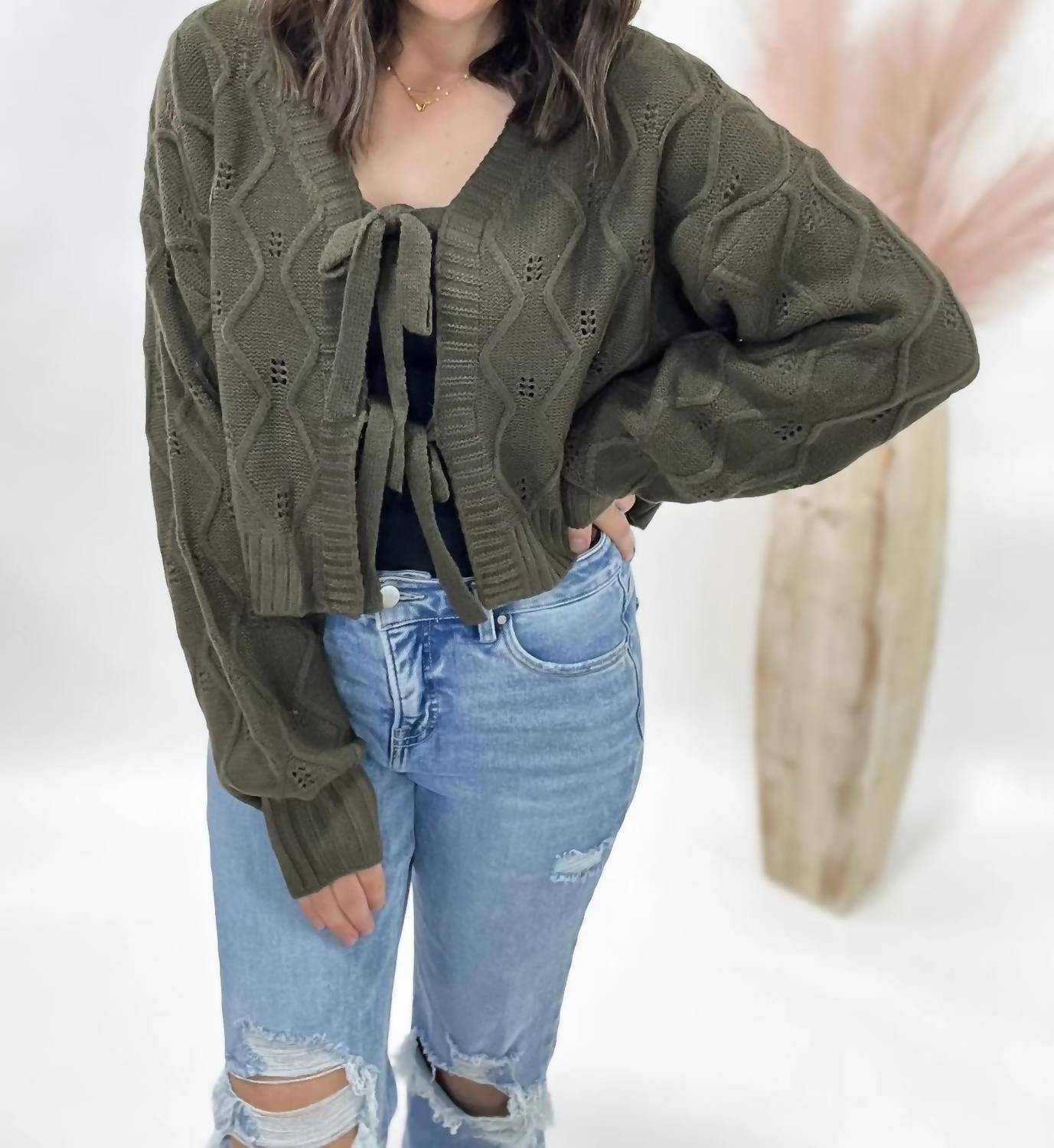 Mikarose - Knotted Knit Cardigan