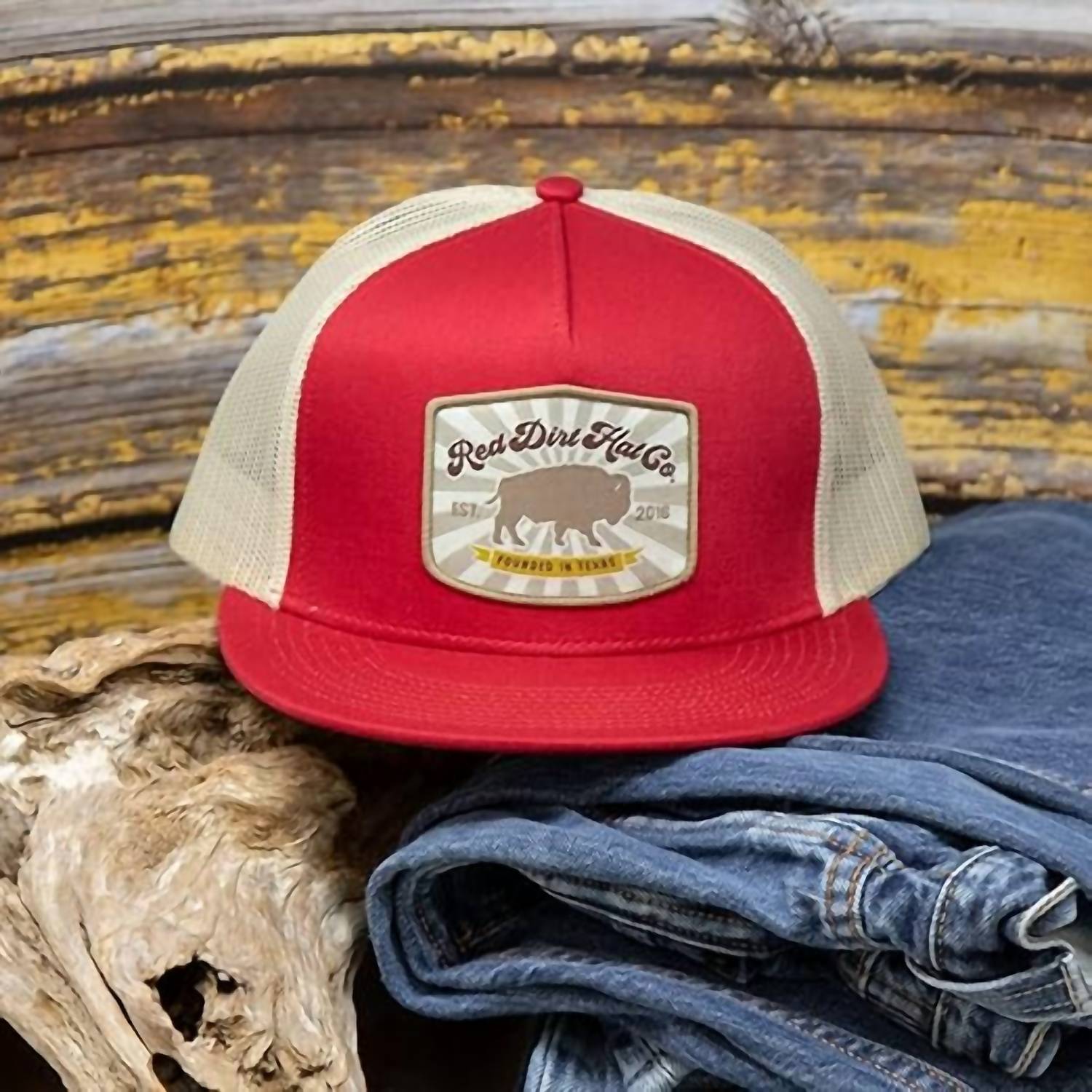Red Dirt Hat Company - Men's Founded Flat Bill Cap