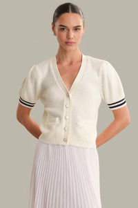 525 America - Avalon Puff Sleeve Button Front Cardigan