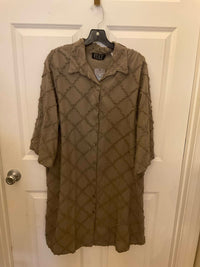 Eternelle - Women's Button Down Textured Dress