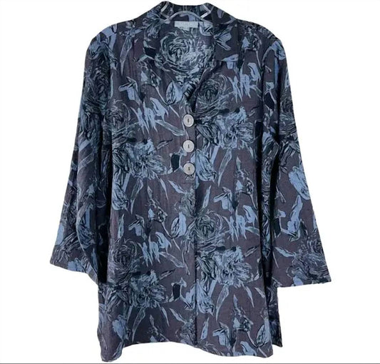 Habitat - Crinkle Three Button Tunic