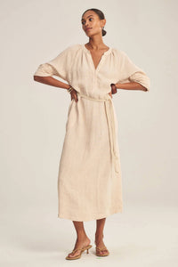 Velvet By Graham & Spencer - Dakota Linen V-neck Dress