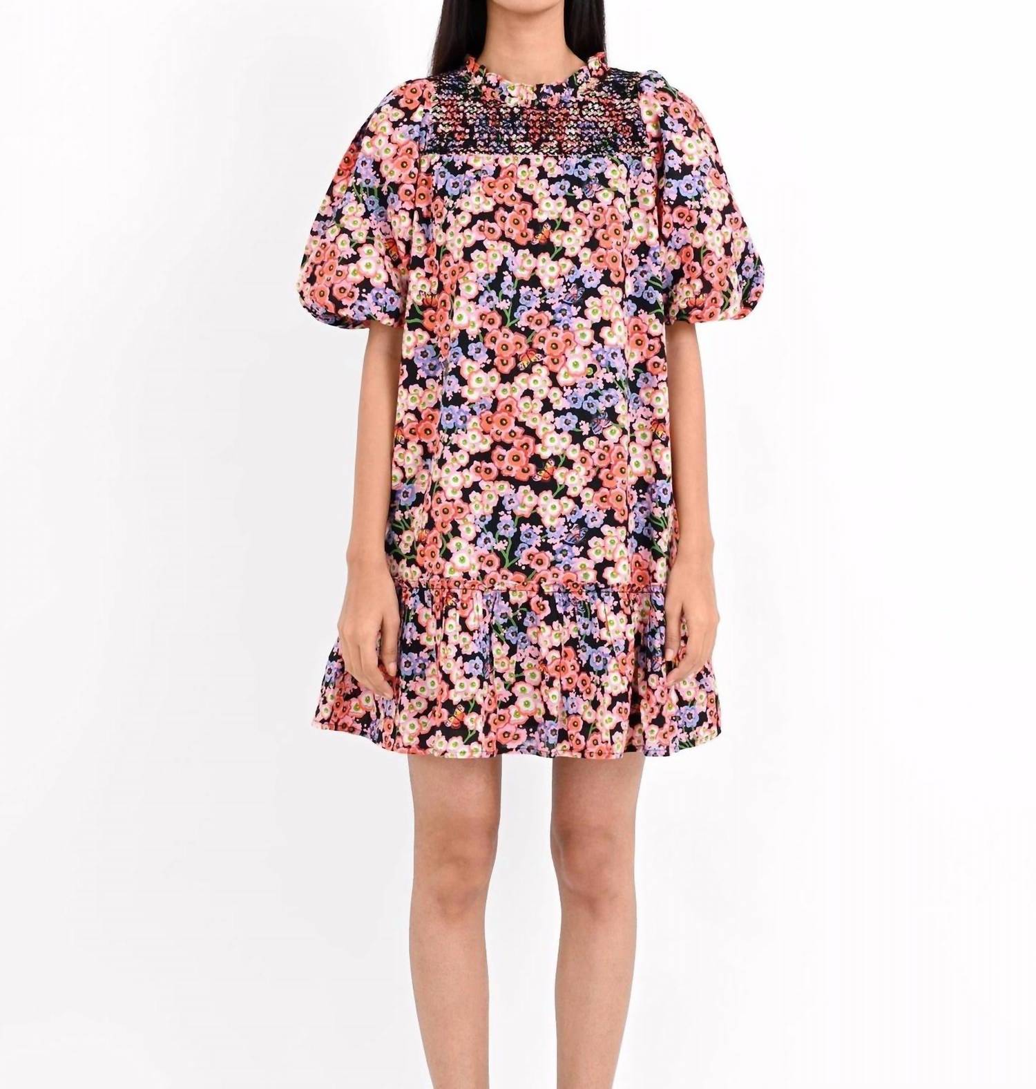 BANJANAN Women's Nicole Dress in monarch black 1 - women's dress