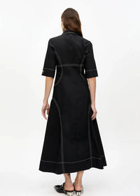 Ganni - Cotton Poplin Long Shirt Dress
