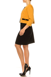 Studio One - Sleeveless Sheath Cropped Jacket Dress