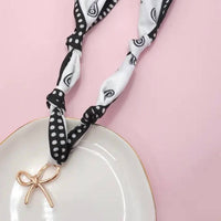 Josslyn By Wall To Wall - Women's Paisley Dotted Knotted Scarf Layering Necklace