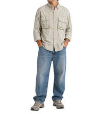 Cabela's Guidewear Button Up Shirt in tan - men's shirt - detail view