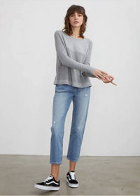 Autumn Cashmere - Flared Thermal Crew Sweater