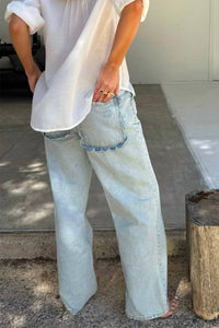 Never Fully Dressed - Scallop Wide Leg Jeans