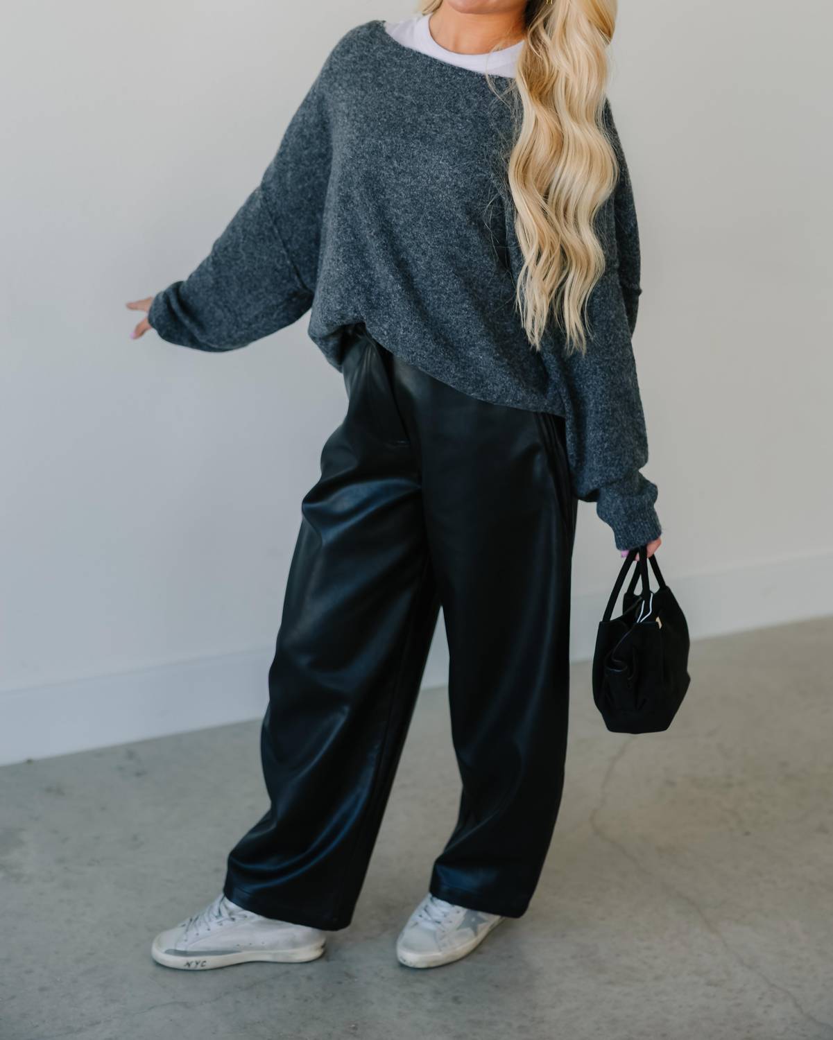 Grade & Gather - Loose Fit Leather Pant
