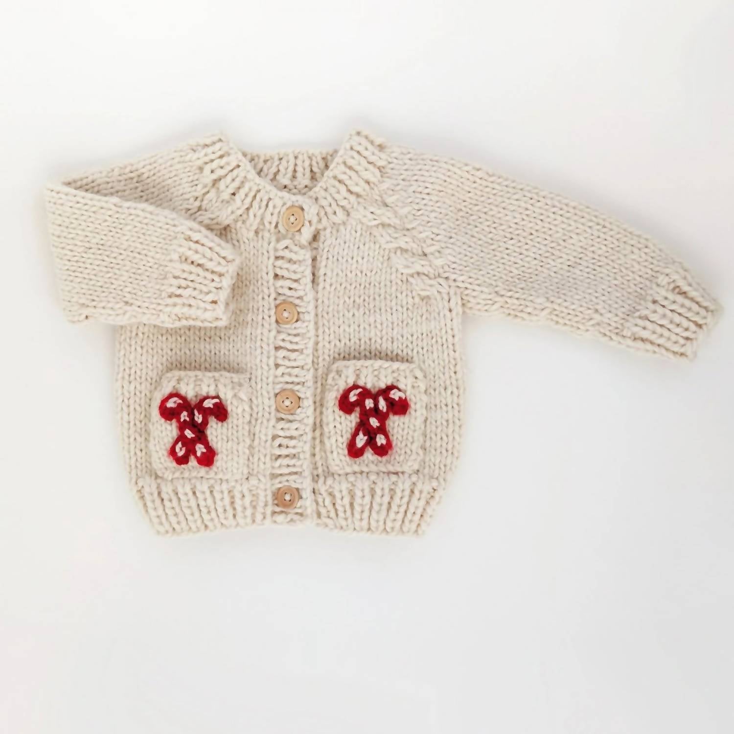 Huggalugs - Baby Girls Or Boys Candy Cane Sweater