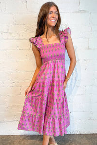 Adeline - Filled With Florals Midi Dress