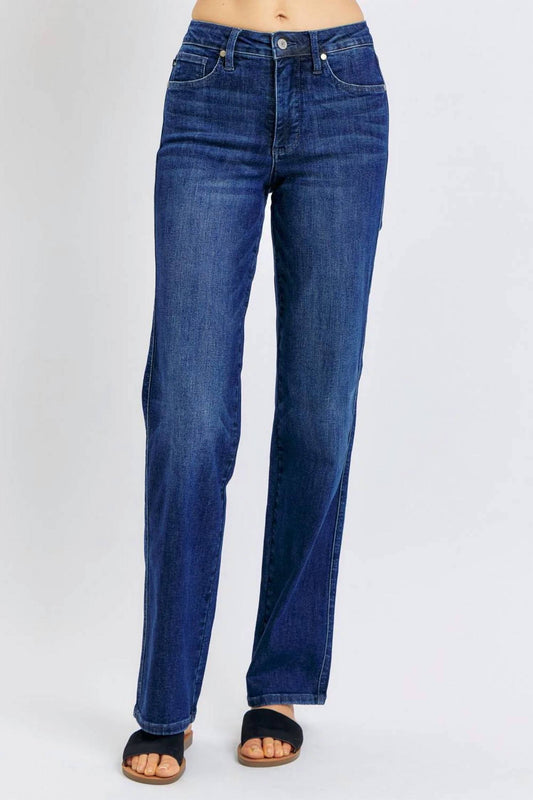 Judy Blue - Mid Rise Tummy Control Straight Jean