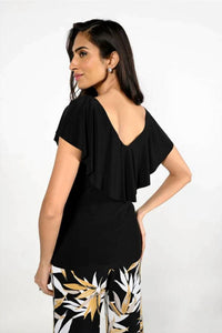 Frank Lyman - Banks Cap Sleeve Ruffle Overlay Top