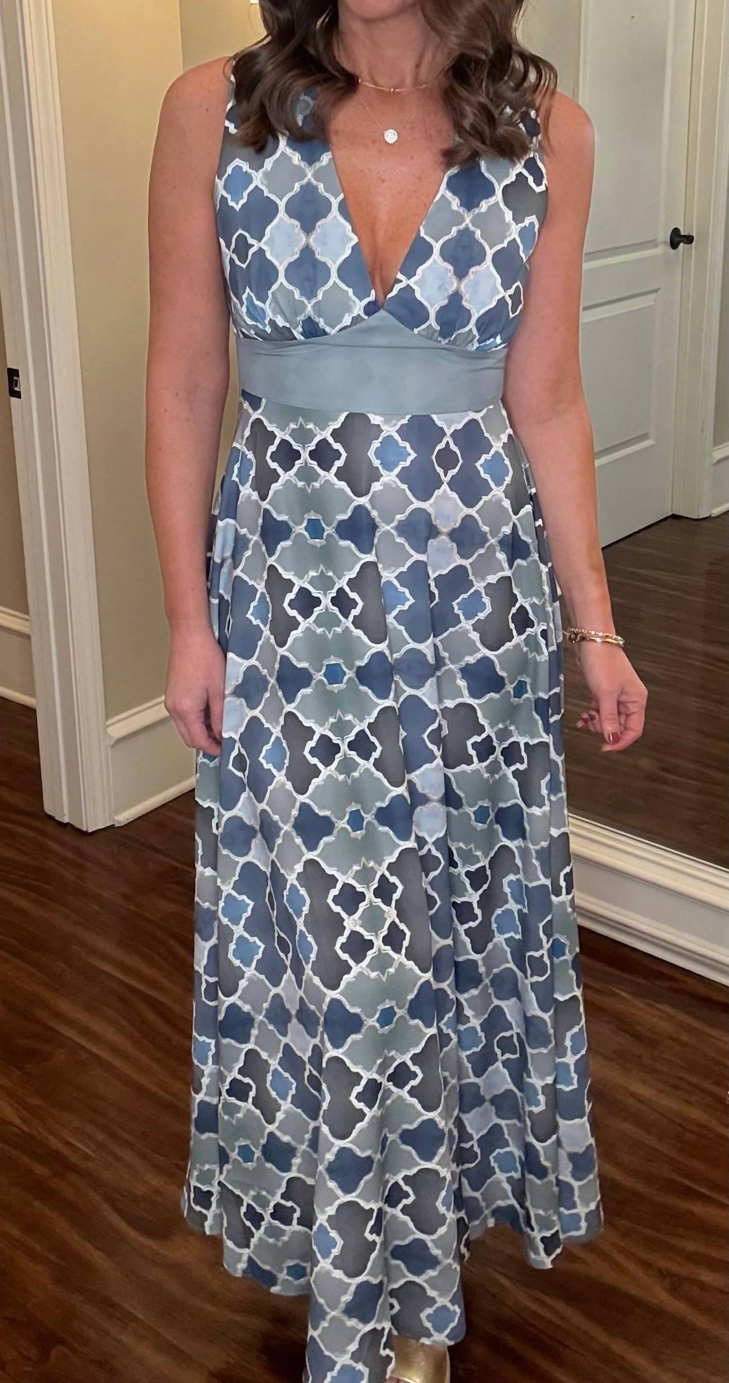 SoulofMu Sleeveless Dress in blue - women's dress