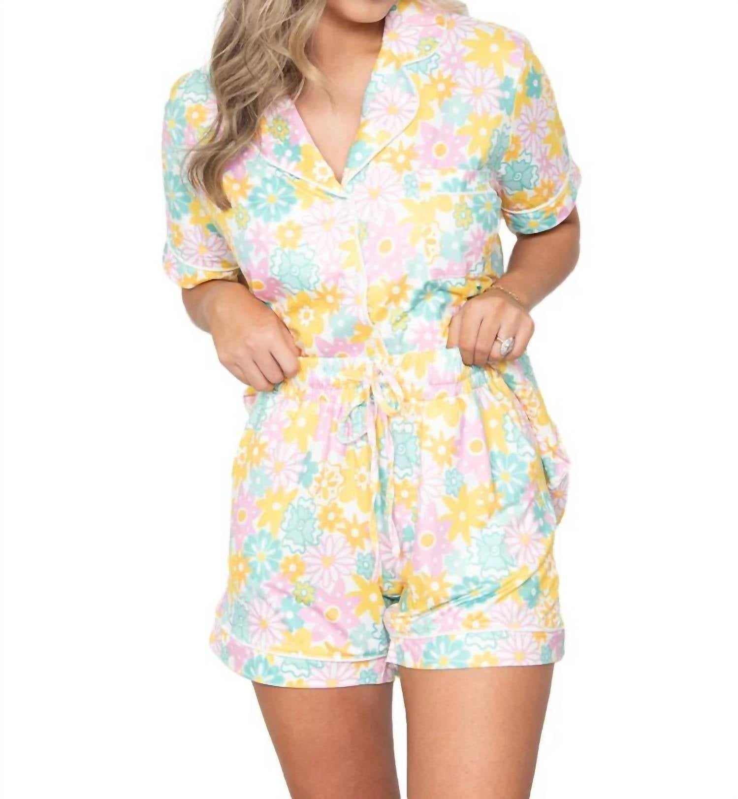 Katydid - Spring Flowers Pajama Short Set