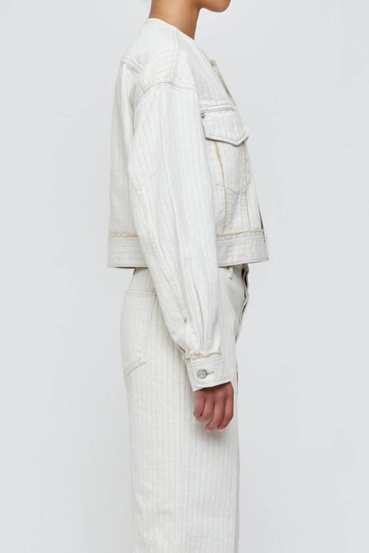 Moussy - Vintage No Collar Cropped Jacket